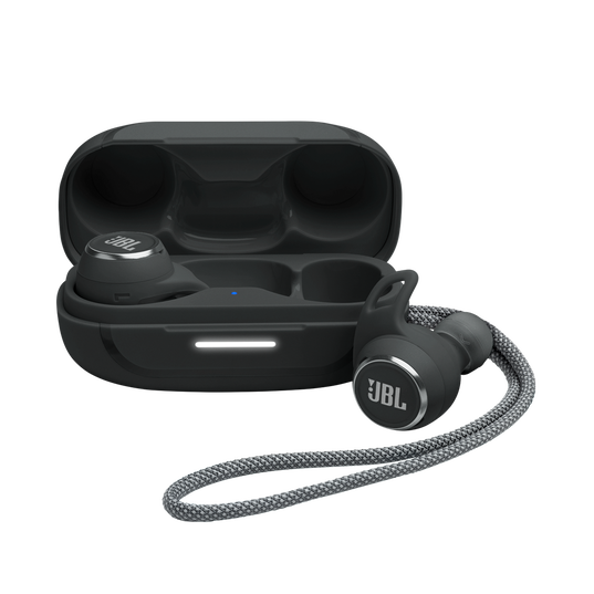 JBL Reflect Aero TWS - Black - True wireless Noise Cancelling active earbuds - Hero